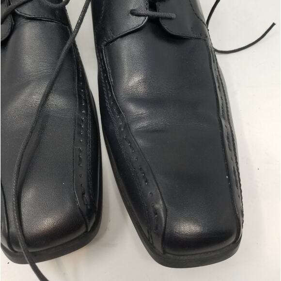 Steve Madden Men's Leather Black Trennt style Lace Up Dress Shoes Oxfords Size10 - Picture 12 of 14